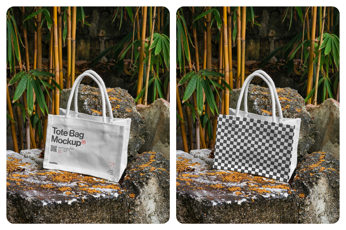 Verdant Tote Bag Mockup Bundle (PSD), a Merchandise Mockup by Usethis Mockup (Photo 5 of 8)