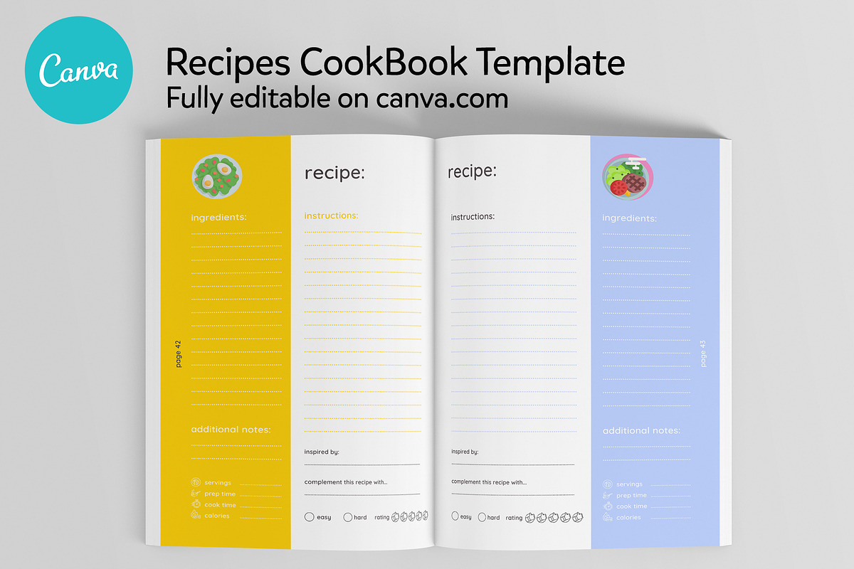 Recipes Book Canva A4 Template, a Magazine Template by DeLaGranSiete (Photo 13 of 13)