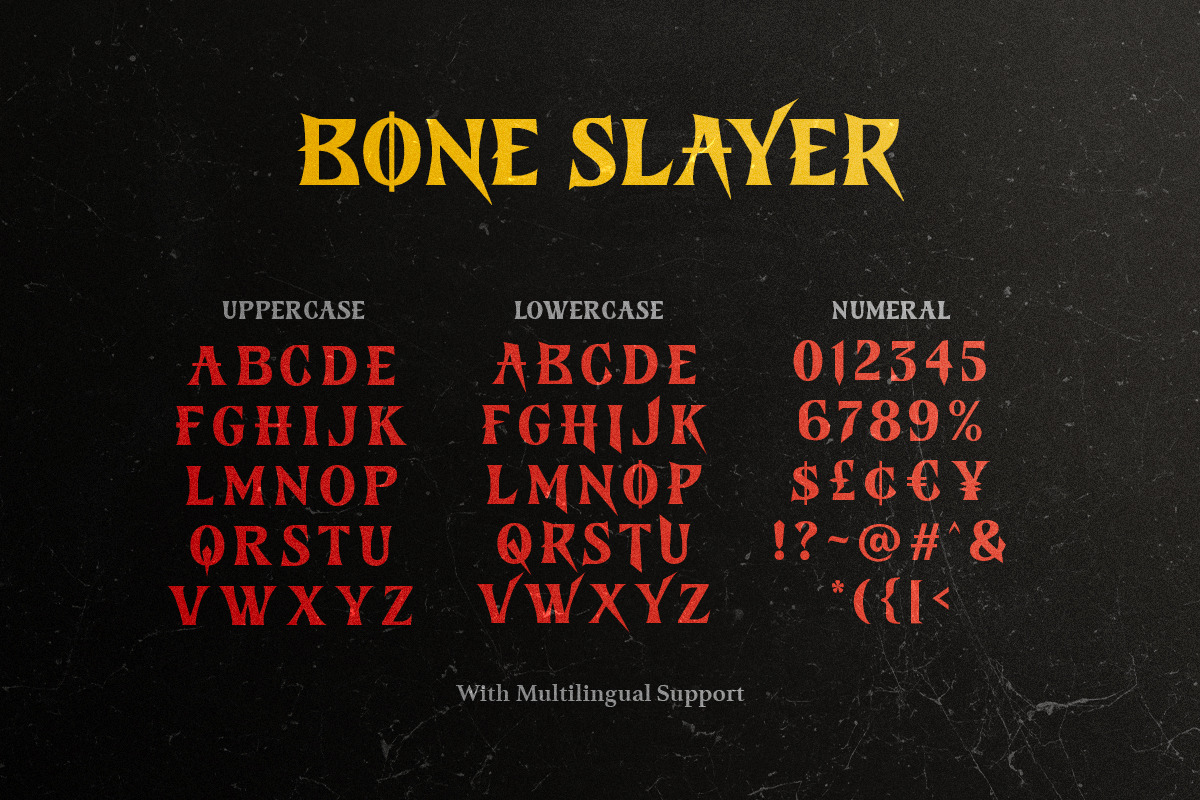 Bone Slayer - Creepy Bold Font, a Serif Font by Bale Type (Photo 9 of 9)