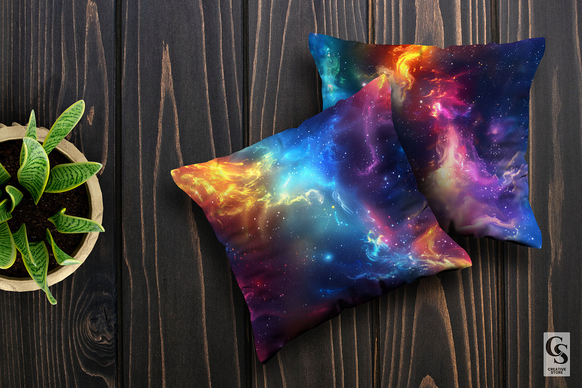 Rainbow Galaxy Stars Background, a Pattern Graphic by Creative Store (Photo 3 of 5)