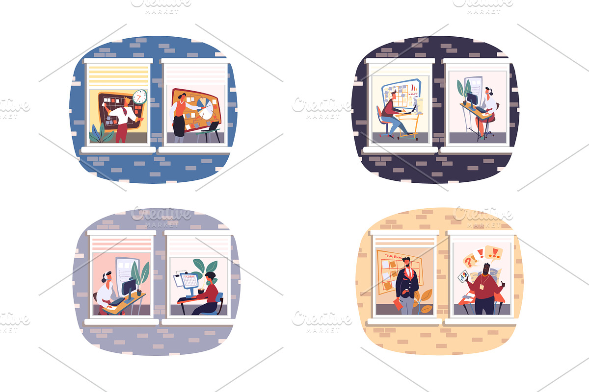 Office teamwork business people, a Person Illustration by TopVector
