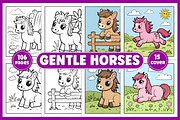 Bold & Easy Gentle Horses, an Animal Illustration by Ink Gallery (Thumbnail 1 of 4)