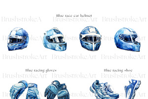 Blue Racing Car Clipart, Vintage Car