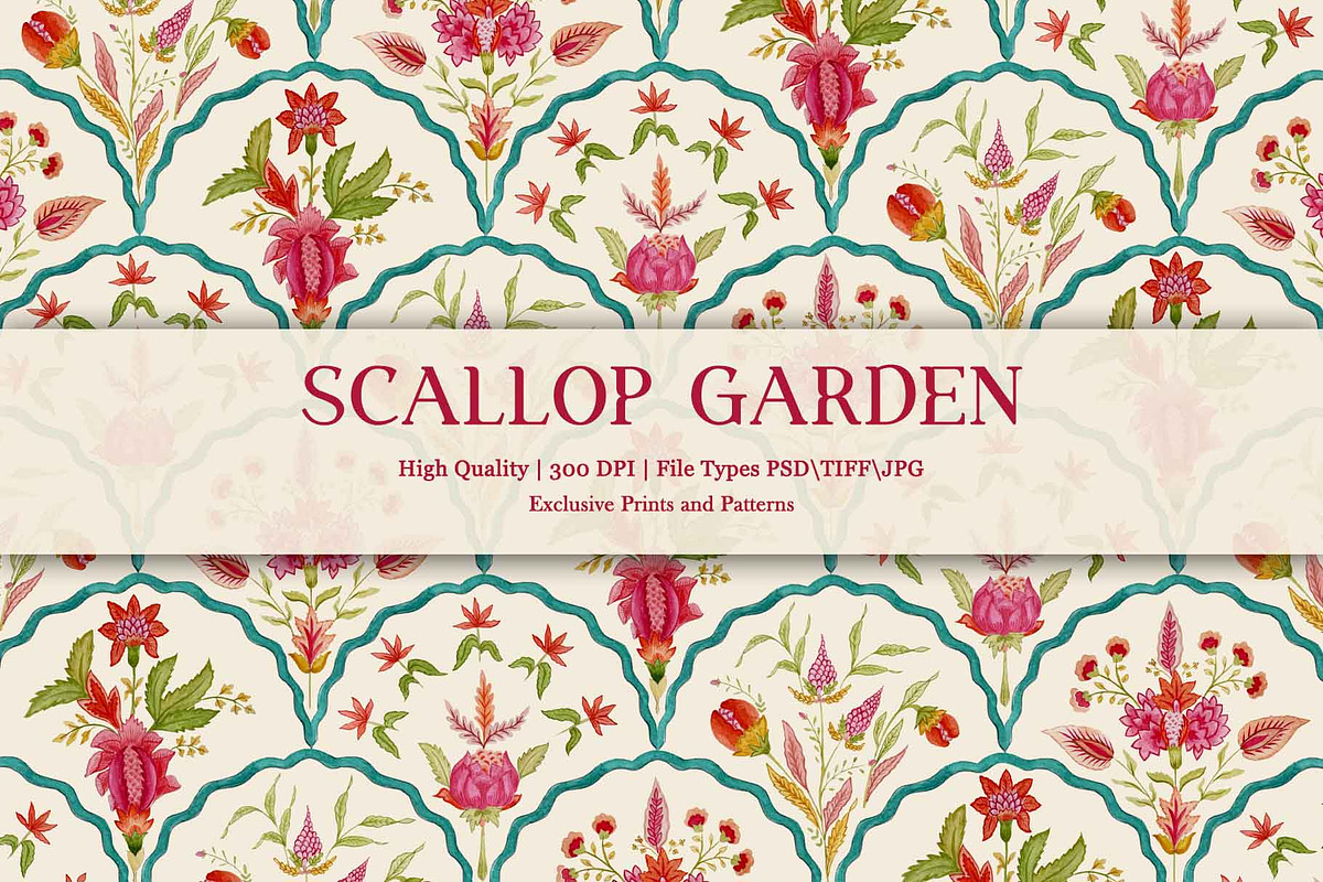 Scallop Garden Pattern, a Pattern Graphic by GND ART STUDIO (Photo 1 of 8)