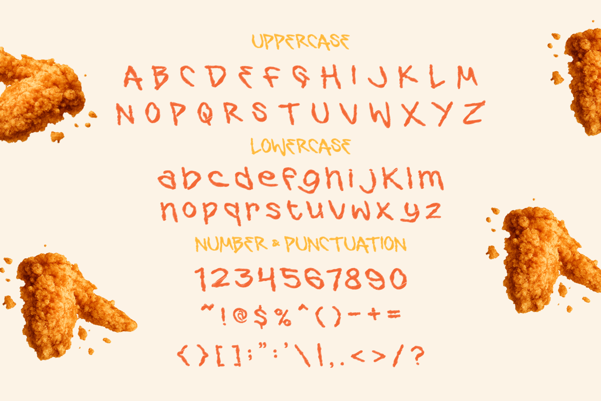 Wingo Food Font, a Font by PutraCetol Studio (Photo 6 of 6)