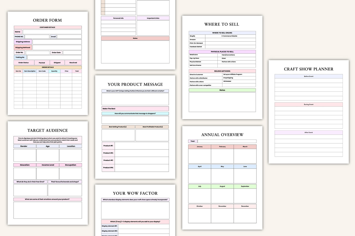 2026–2027 Craft Business Planner, a Stationery Template by Designmela01 (Photo 3 of 10)