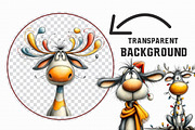 Quirky Reindeer Clipart, an Illustration by Libby Wishes (Thumbnail 7 of 7)