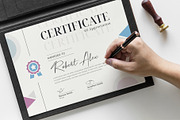 Modern Certificate Template, a Stationery Template by Pixelpick (Thumbnail 4 of 4)