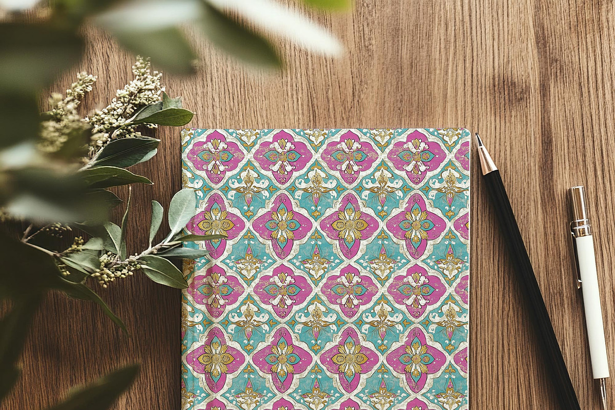 Colorful Block Print Patterns, a Pattern Graphic by Maishop