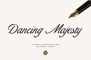 Dancing Majesty–Elegant Calligraphy, a Script Font by Fikryal Studio (Thumbnail 1 of 15)