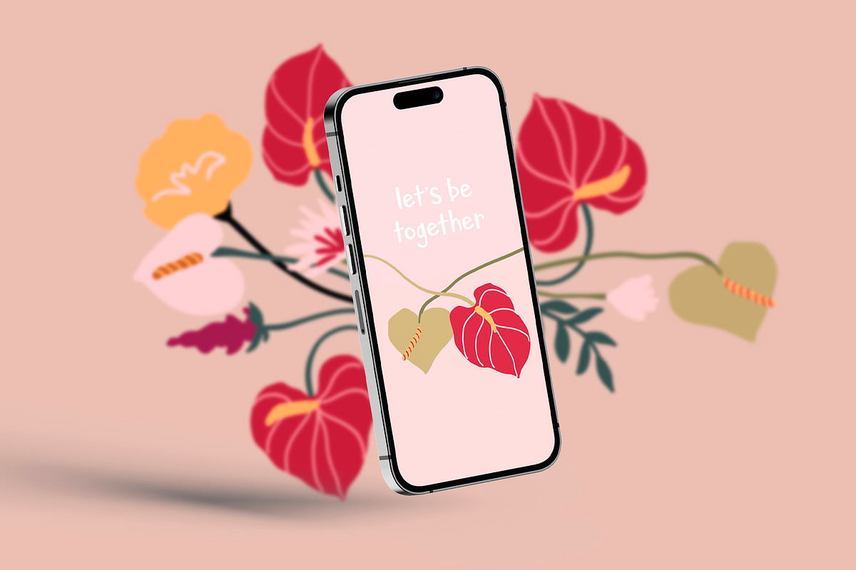 Be my Valentine flowers collection, a Seasonal Illustration by Volha Studio (Photo 8 of 11)