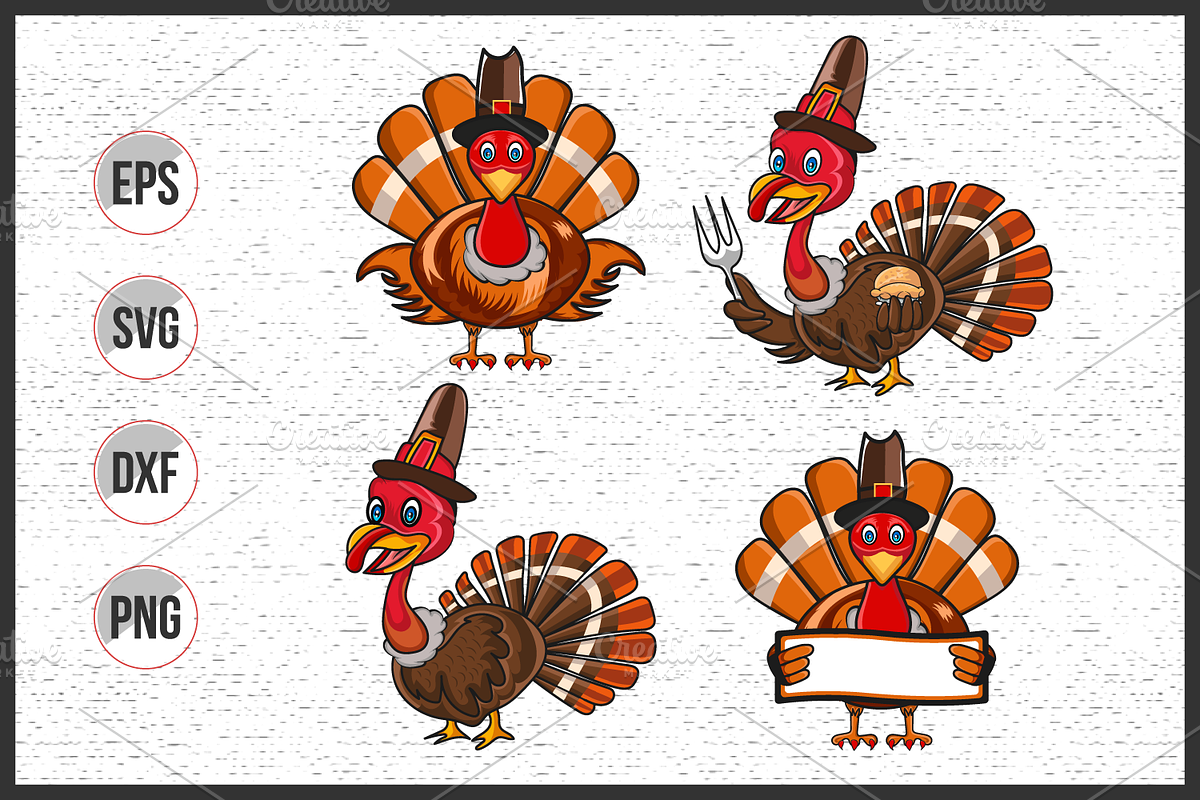 Thanksgiving turkey illustration art, a Food Illustration by Uniquesvg99 (Photo 1 of 5)