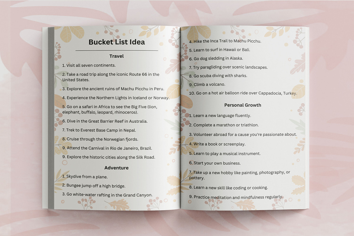 Bucket List Journal | KDP Interior, a Print Template by Book2bees (Photo 3 of 5)
