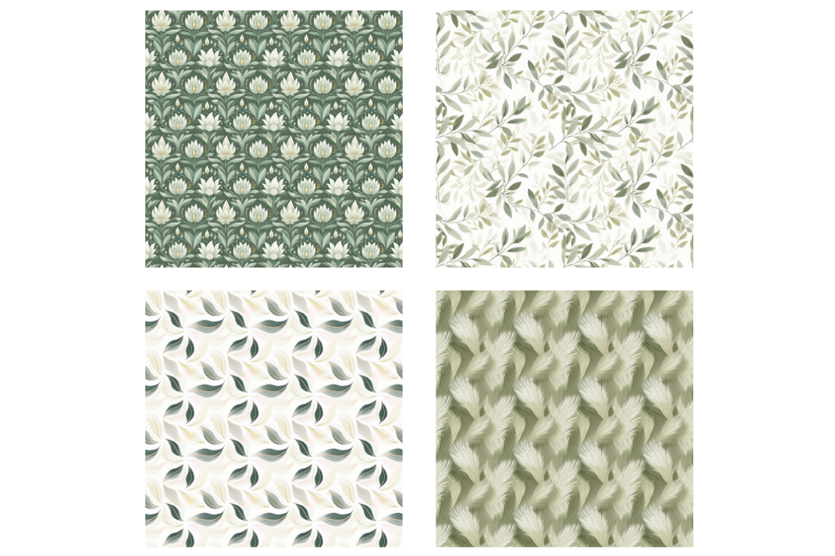 Sage Green Minimalist Patterns, a Pattern Graphic by Mash Mash Stickers