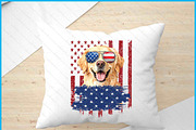 Golden Retriever USA Flag SVG, a Graphic by Creativeusart (Thumbnail 4 of 4)