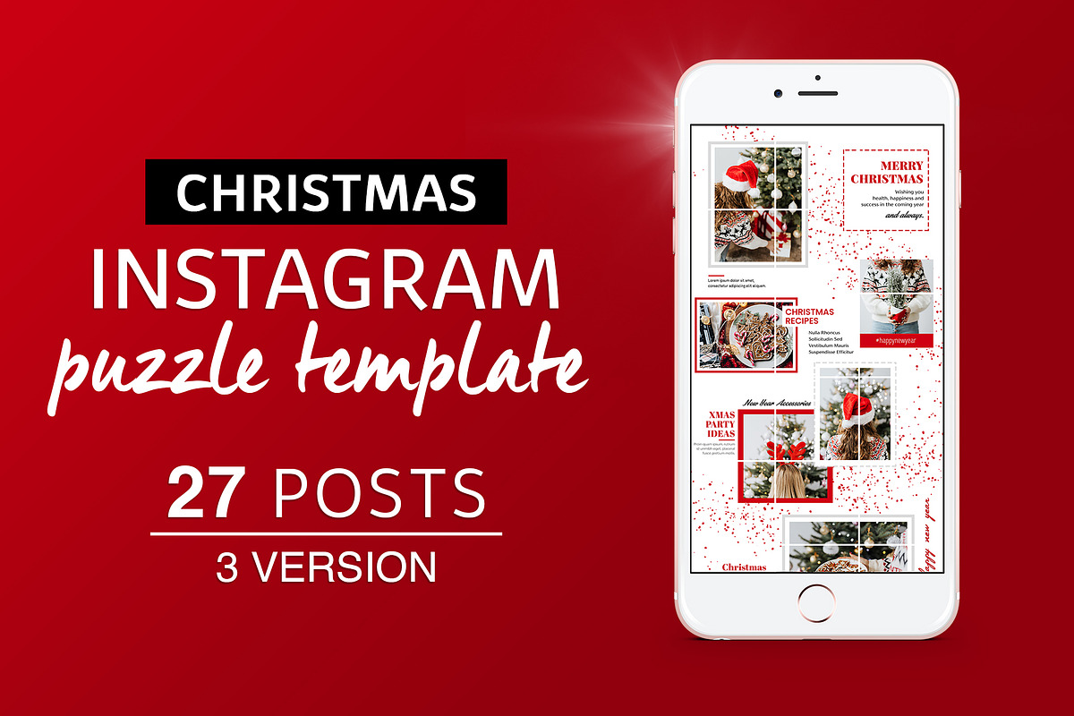 Christmas Instagram Puzzle SALE!, a Social Media Template by illycreative (Photo 1 of 11)