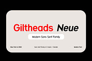 Giltheads Neue Sans Serif Family, a Sans Serif Font by UICreative (Thumbnail 1 of 13)