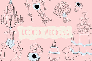 Romantic Rococo Dream Wedding, a Decorative Illustration by Nataly_is_Drawing
