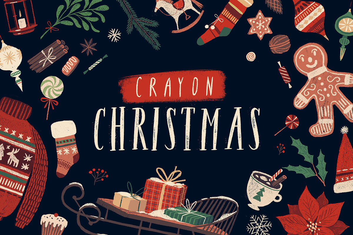 Crayon Christmas, a Graphic by Darumo Shop (Photo 1 of 4)