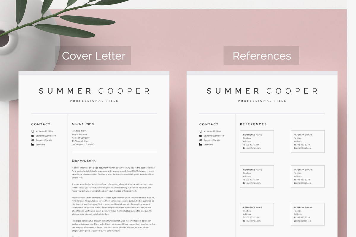 Resume Template Kit, a Resume Template by DemeDesign (Photo 3 of 6)