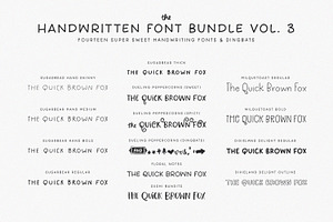 The Handwritten Font Bundle Vol. 3