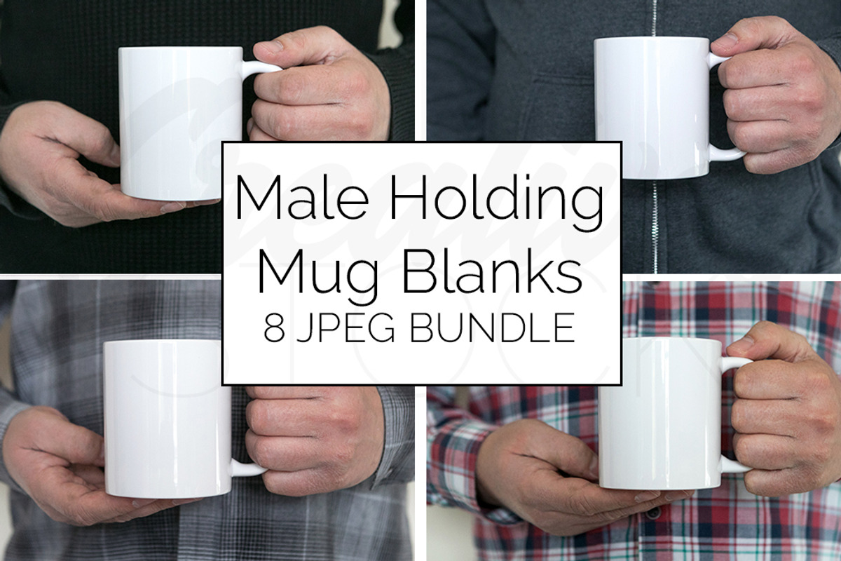 Male Blank Coffee Mug Mockup Bundle, a Cups & Container Mockup by Creatives STOCK (Photo 1 of 2)