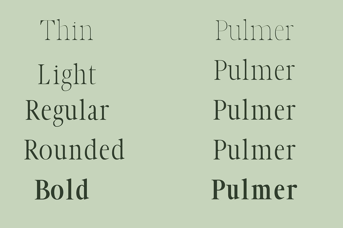 Pulmer - Sans Serif Font Family, a Sans Serif Font by Aditastudios (Photo 2 of 9)