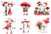 Skeleton Valentine Bundle Sublimatio, an Illustration by CreationArt (Thumbnail 4 of 4)