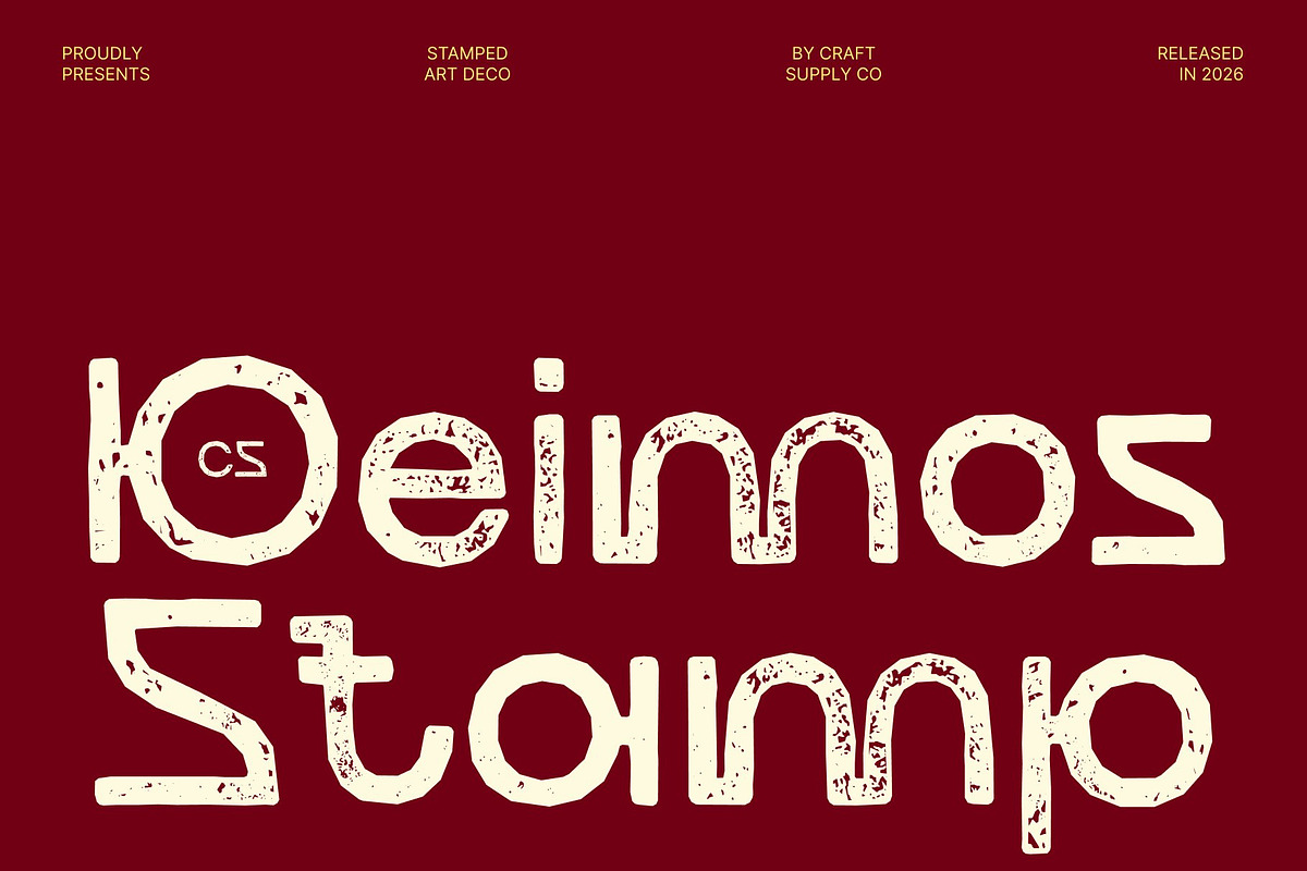 CS Deimos Stamp, a Sans Serif Font by Craft Supply Co. (Photo 1 of 8)