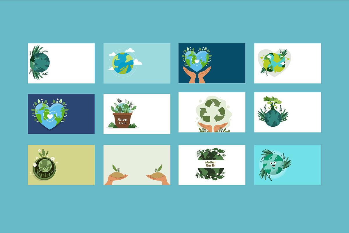 Save earth illustration background, an Object Illustration by foxndeer (Photo 4 of 4)