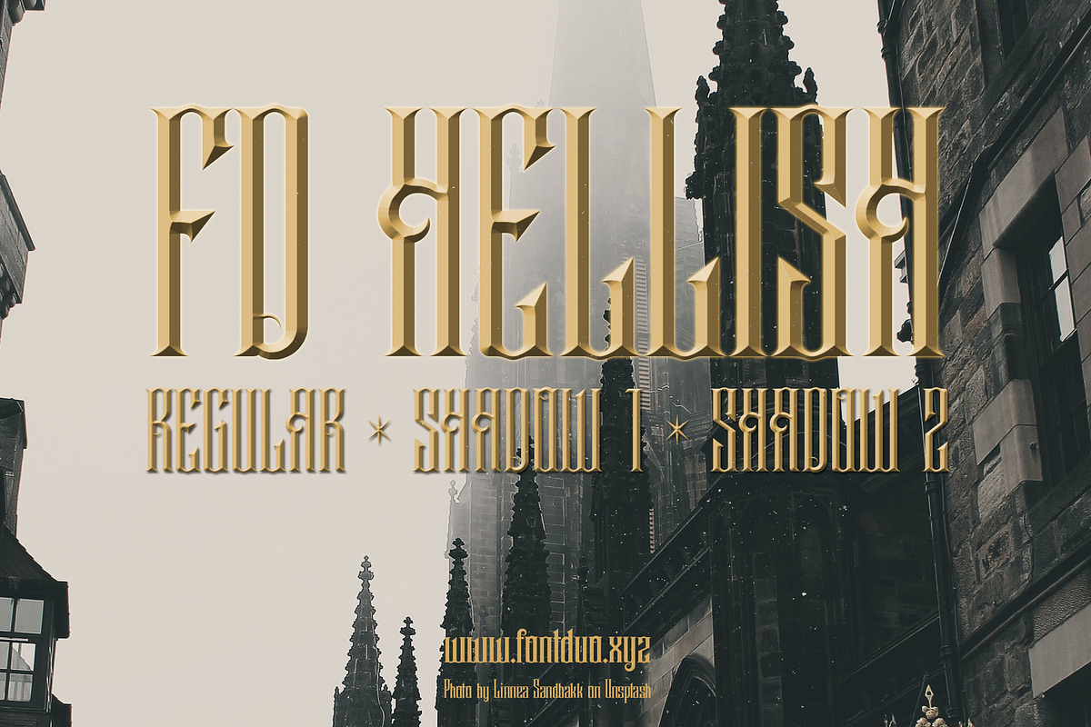 Hellish Layered Gothic Font, a Blackletter Font by FontDuo (Photo 1 of 5)