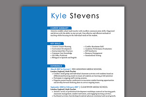 Masculine Resume Template