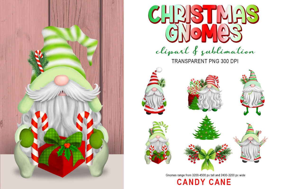 Christmas Gnomes Holiday Clipart, an Illustration by SLS Lines (Photo 3 of 7)