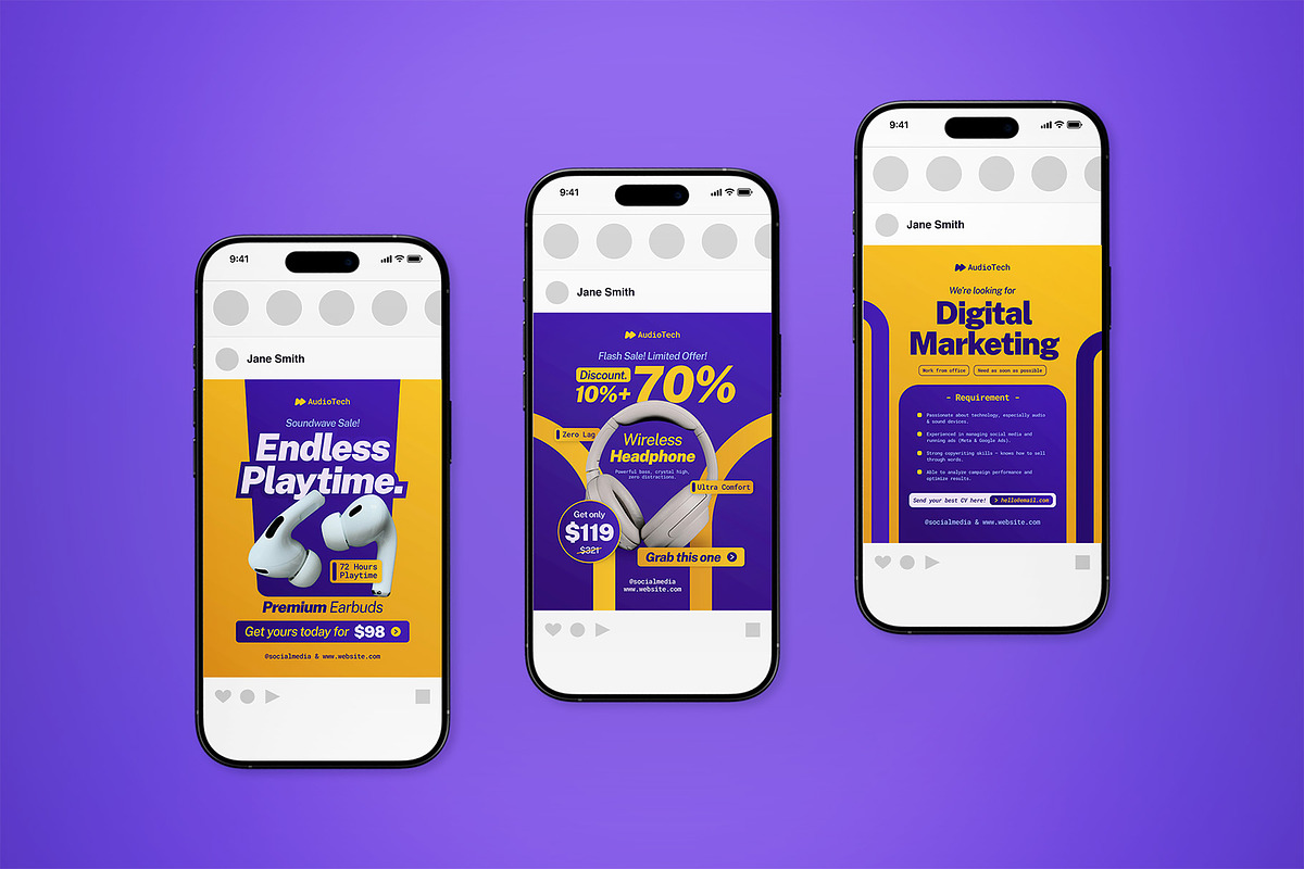 Electronic Social Media Pack, a Flyer Template by The Good Store (Photo 3 of 3)