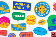 Cool Trendy Stickers Collection, an Illustration by craftlove (Thumbnail 1 of 2)