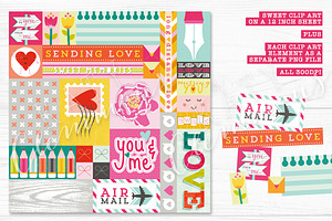 Love Letters Digital Scrapbook Art