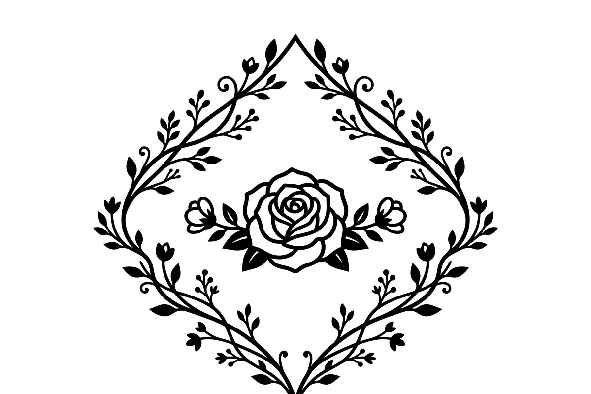 60 Romantic Diamond Wall Floral, a Decorative Illustration by Amazin_art (Photo 11 of 42)