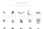 Watercolor Halloween Clipart Set, a Seasonal Illustration by Pati Paints (Thumbnail 8 of 10)