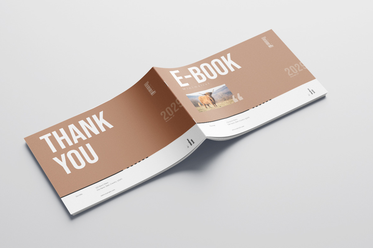 Minimal Ebook Landscape Template, a Brochure Template by Pixelpick (Photo 9 of 9)