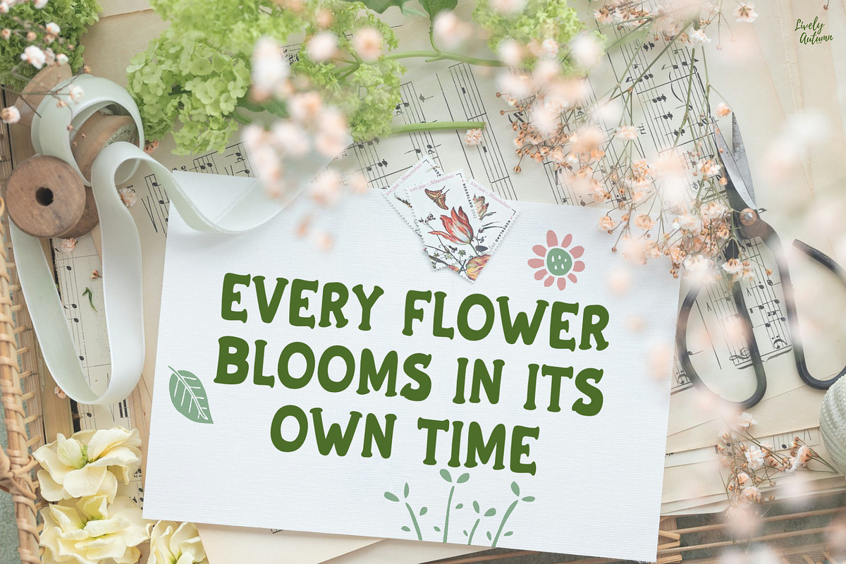 Spring Heaven | Handwritten Font, a Handwritten Font by LivelyAutumn11.11 (Photo 5 of 5)