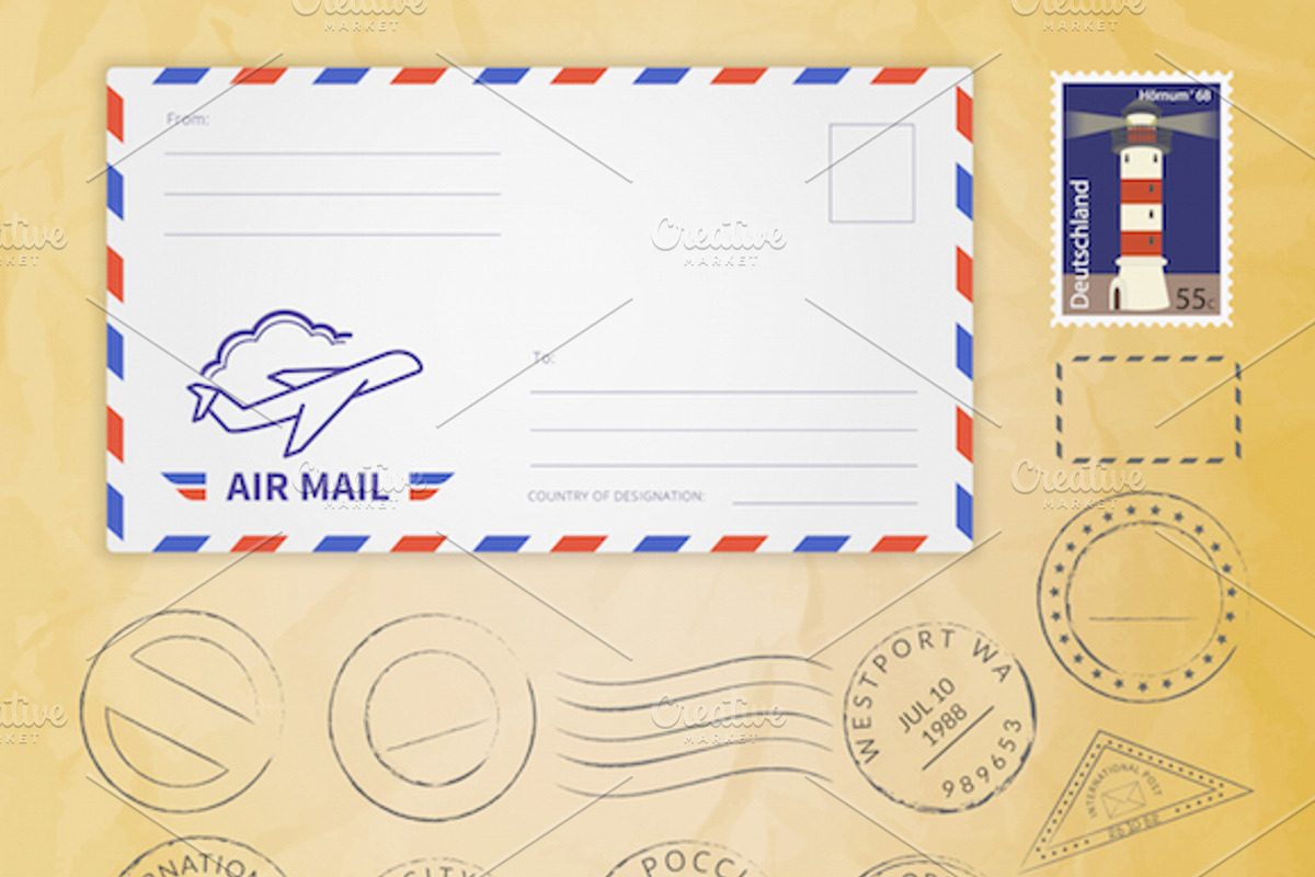 Retro postage stamps collection, an Object Graphic by Julia Tim (Photo 4 of 5)