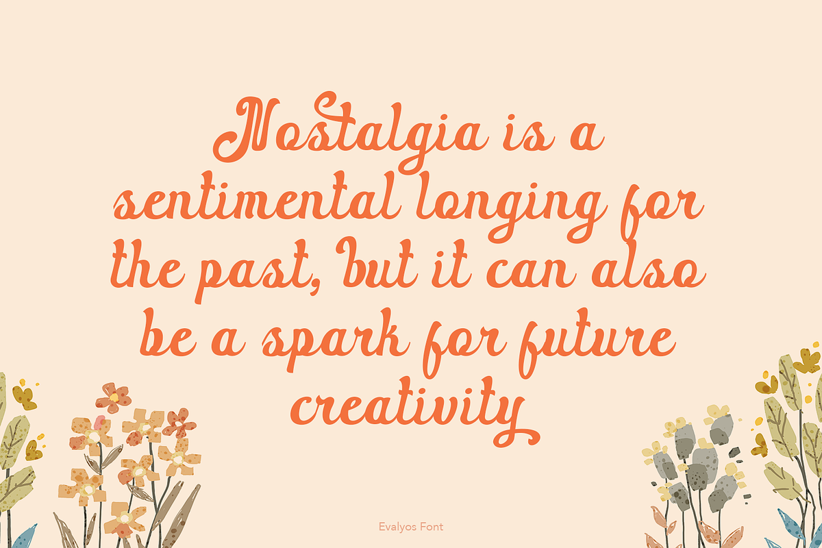 Evalyos Retro Font, a Script Font by madeDeduk (Photo 6 of 8)