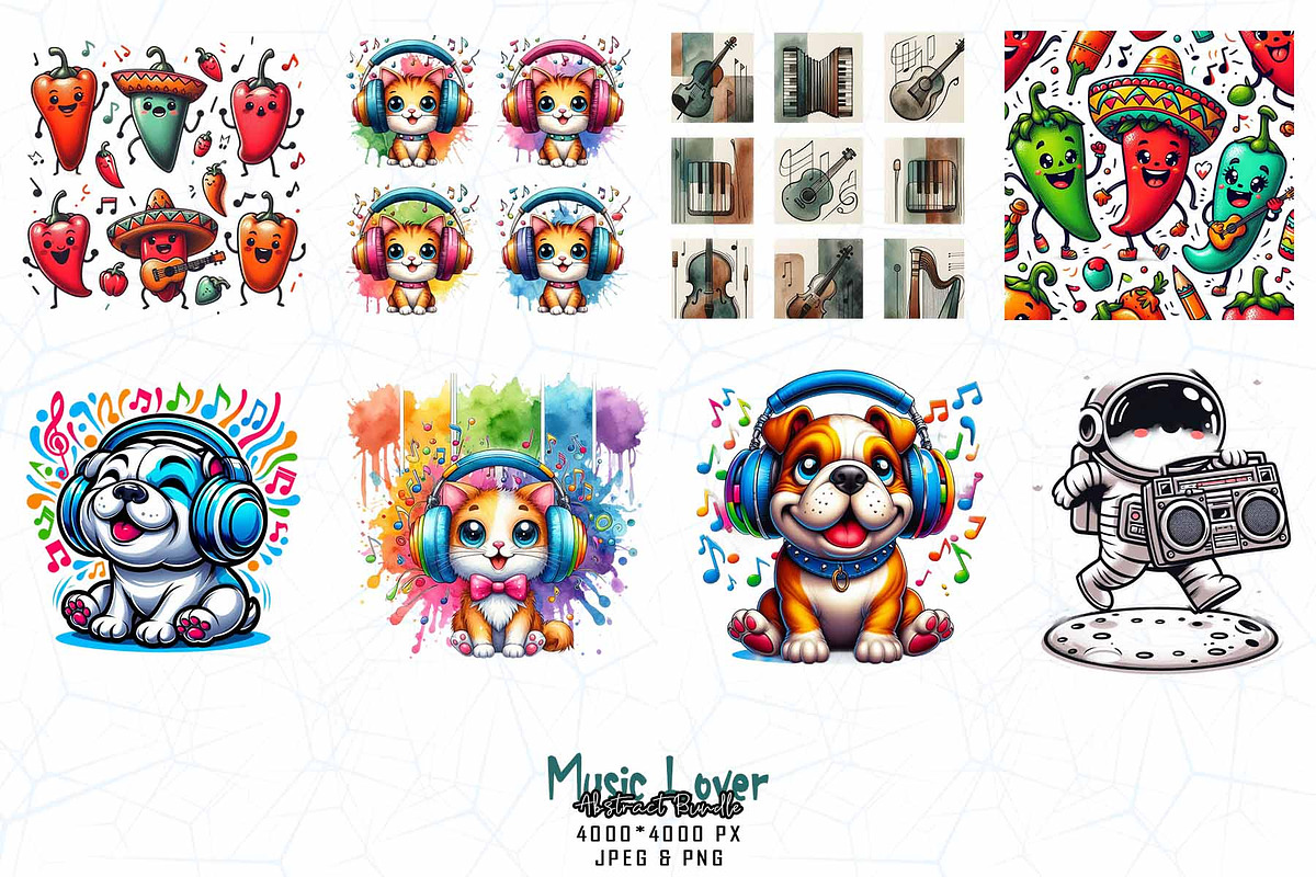 20 Groovy Musical T-shirt Bundle, a Graphic by Sofia's Fashion (Photo 3 of 3)