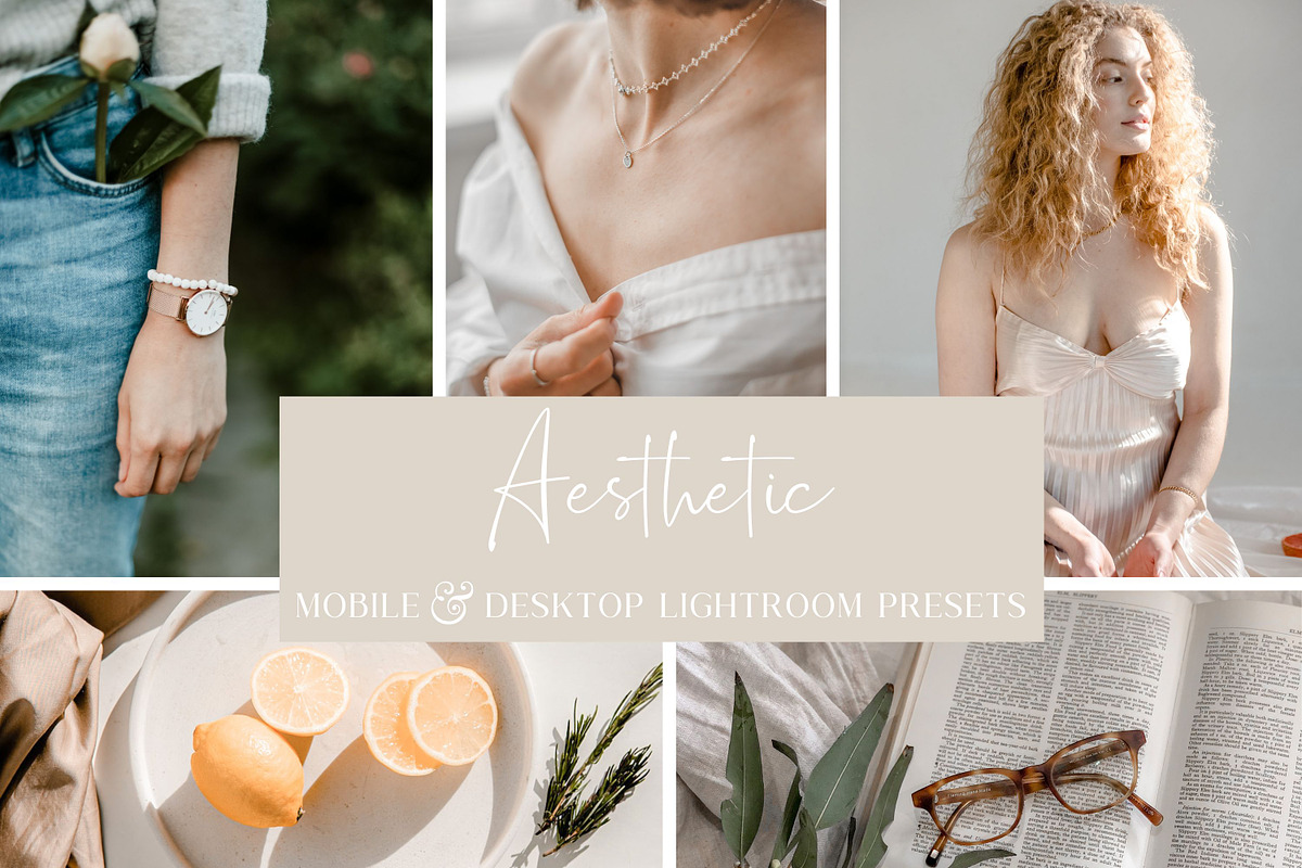 AESTHETIC LIGHTROOM PRESETS, an Action Add-On by Emma Kate Creative (Photo 1 of 10)
