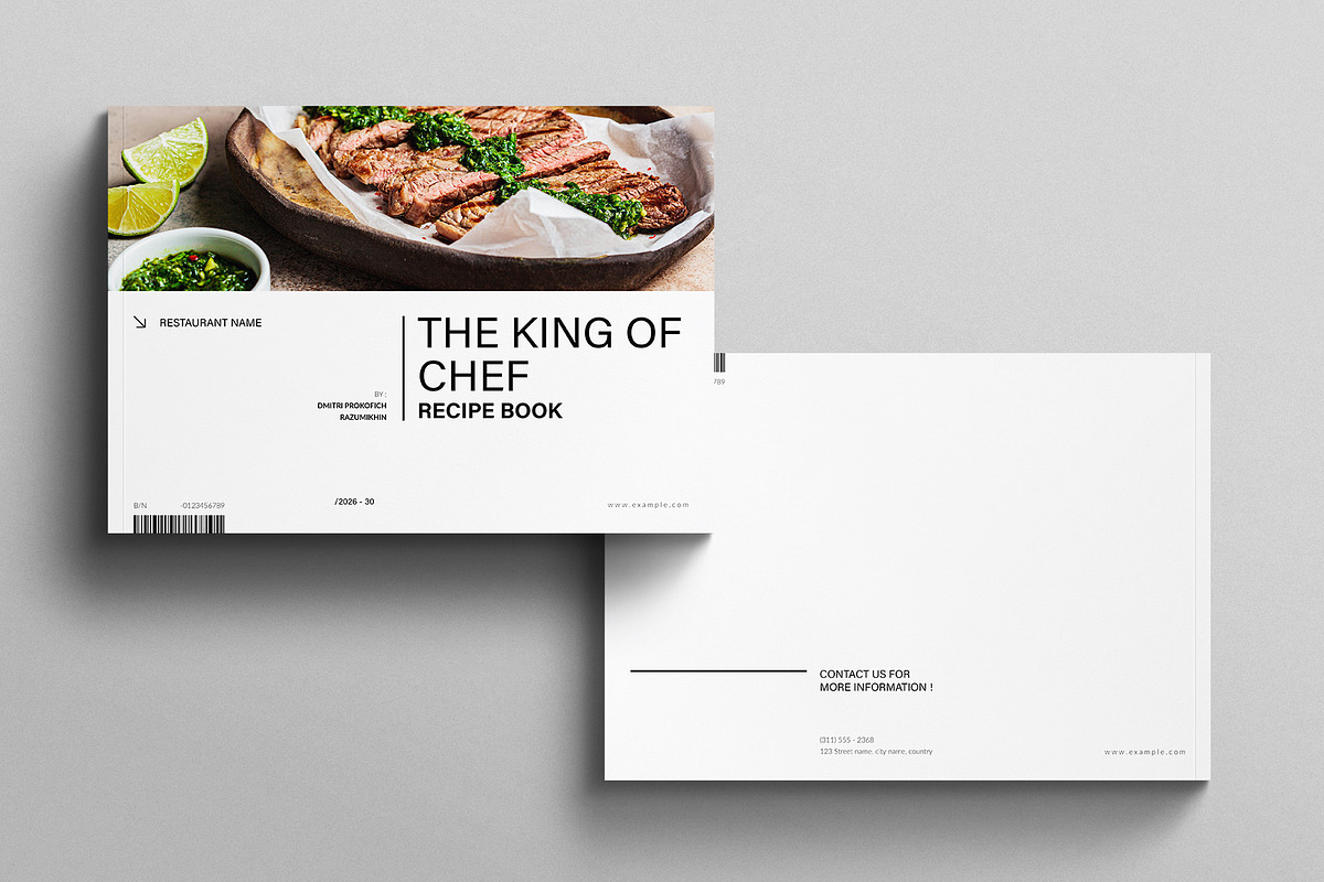 Recipe Cookbook Template Landscape, a Brochure Template by E-Type (Photo 8 of 8)