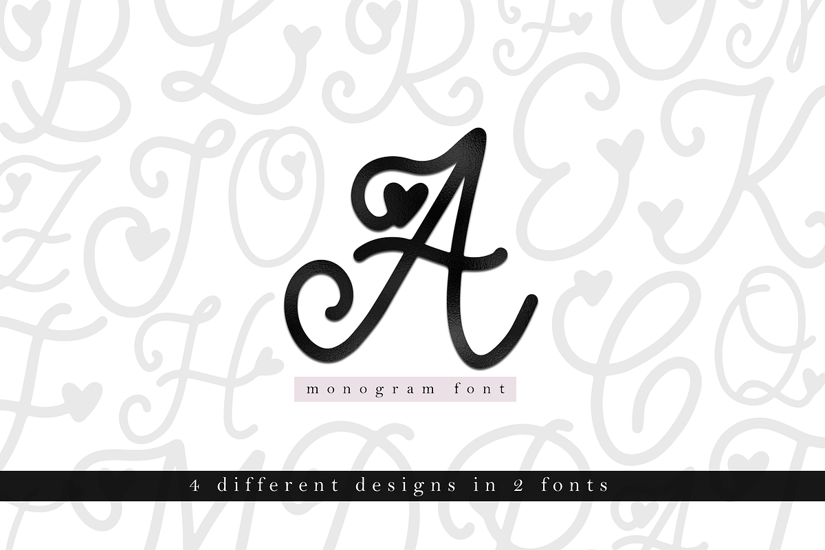 Handwritten Monogram Font - 4 Styles