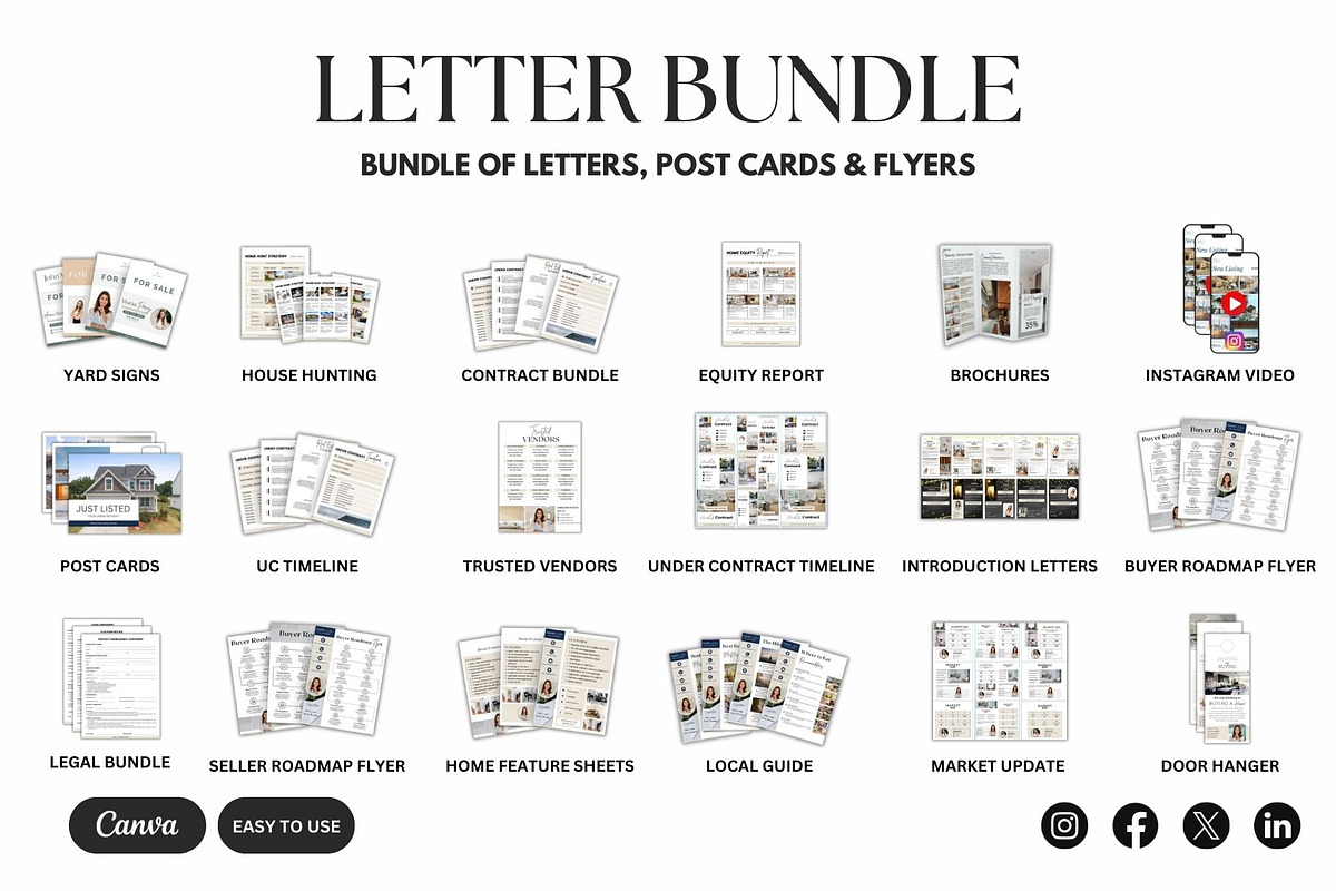 21,500+ Real Estate Canva Templates, a Marketing Template by Studioxhq (Photo 5 of 13)