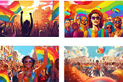 Gay Pride Parade LGBT, a Person Illustration by VetalStock (Thumbnail 3 of 3)