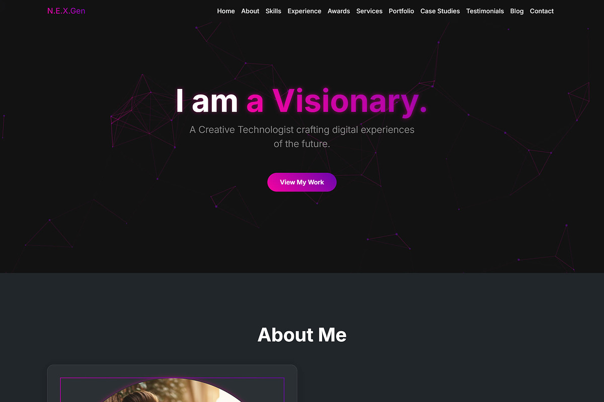 Nexgen - Creative One Page Template, a Bootstrap Template by Vishal Neswankar (Photo 2 of 3)