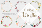 Watercolor Floral Wreaths Vol.1, an Illustration by The Autumn Rabbit Ltd (Thumbnail 1 of 4)